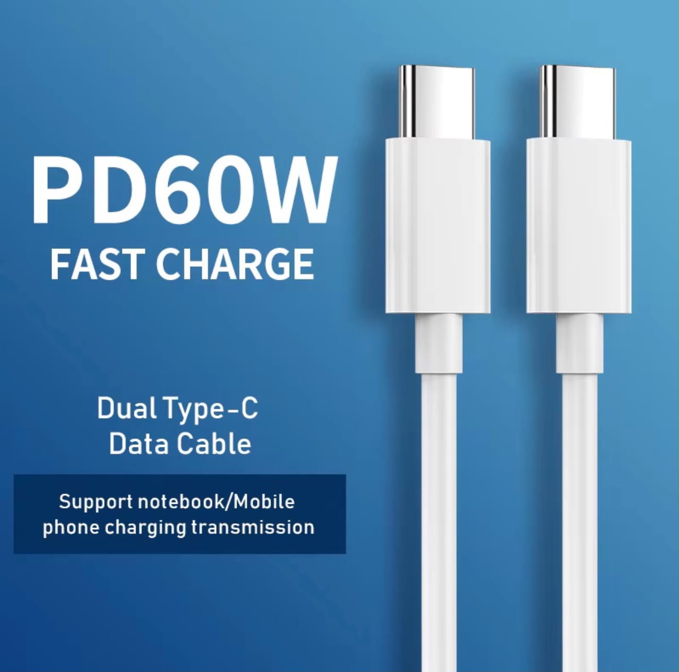 EPISKIA USB-C 60W Charge Cable (1m) - Image 4
