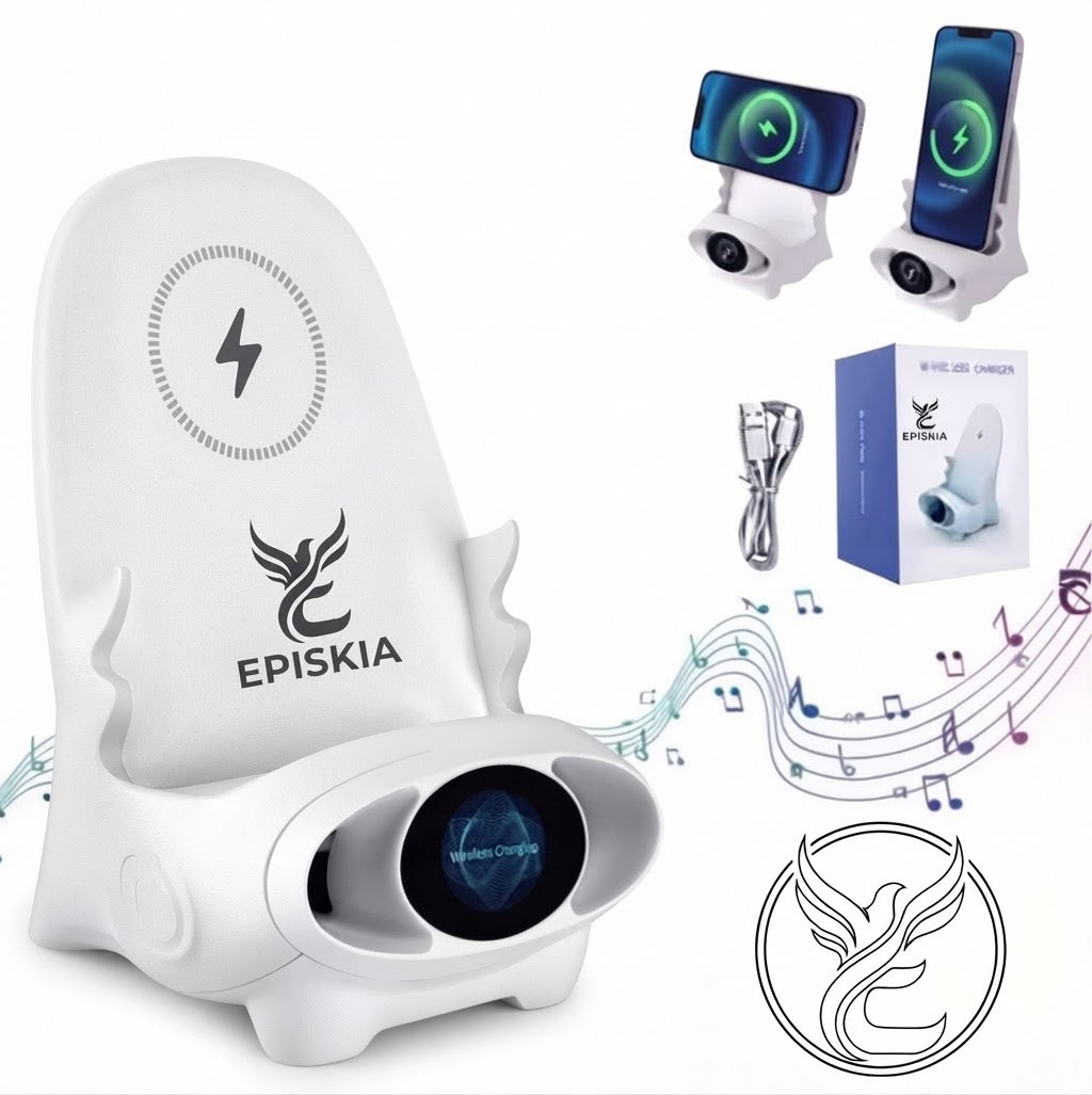 EPISKIA Wireless Charger Dock With Bluetooth Speaker - Image 2