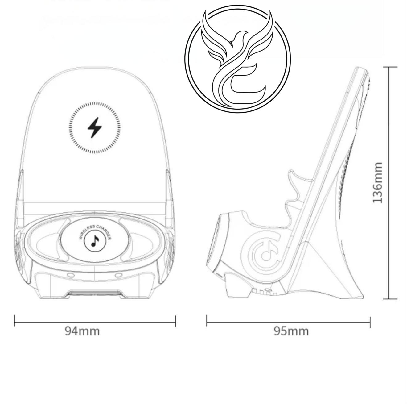 EPISKIA Wireless Charger Dock With Bluetooth Speaker - Image 5